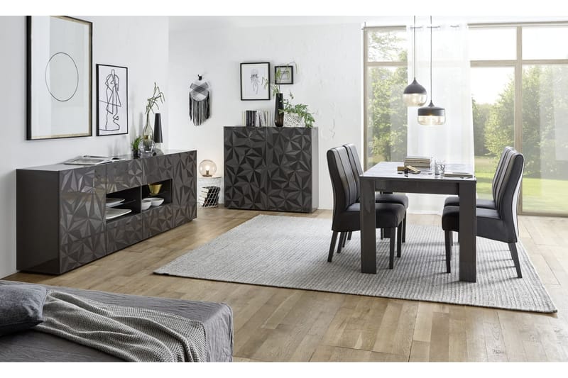Fasett Spisebord 180 cm - Grå - Spisebord & kjøkkenbord