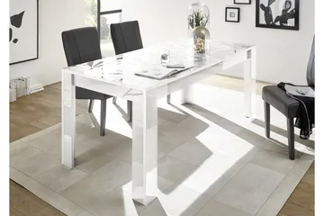 Fasett Spisebord 180 cm - Hvit - Møbler - Bord - Spisebord & kjøkkenbord