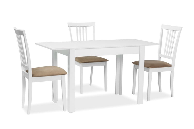 Fiorde Spisebord 80 cm - Hvit - Spisebord & kjøkkenbord