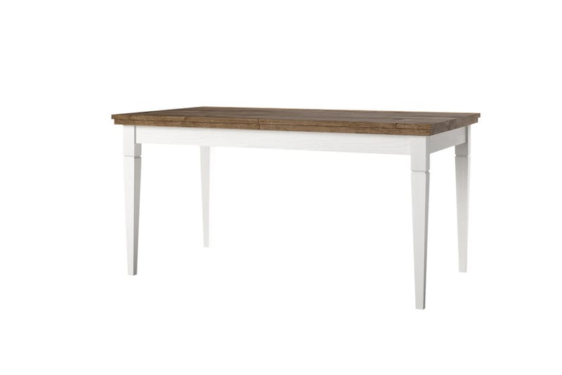 Forlengningsbar Uttrekkbart spisebord 160 cm - Hvit/Natur - Møbler - Bord - Spisebord & kjøkkenbord