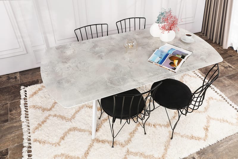 Frascone Spisebord 180x75x180 cm - Hvit - Møbler - Bord - Spisebord & kjøkkenbord