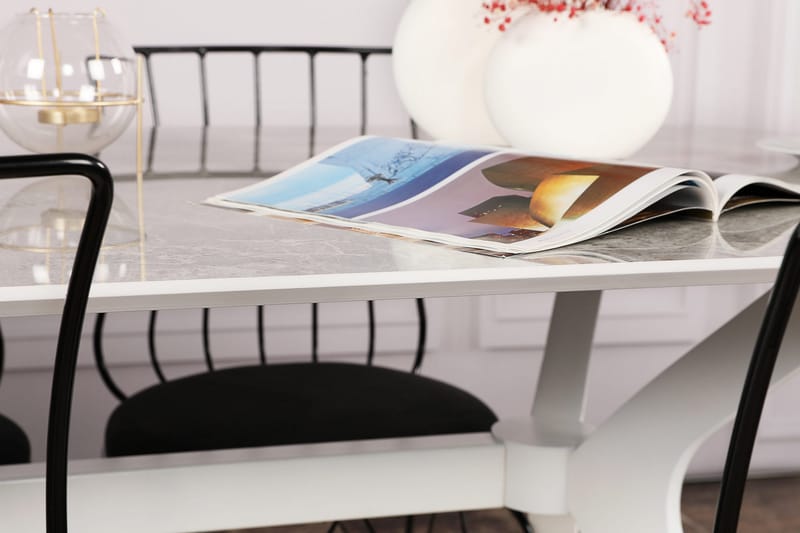 Frascone Spisebord 180x75x180 cm - Hvit - Spisebord & kjøkkenbord