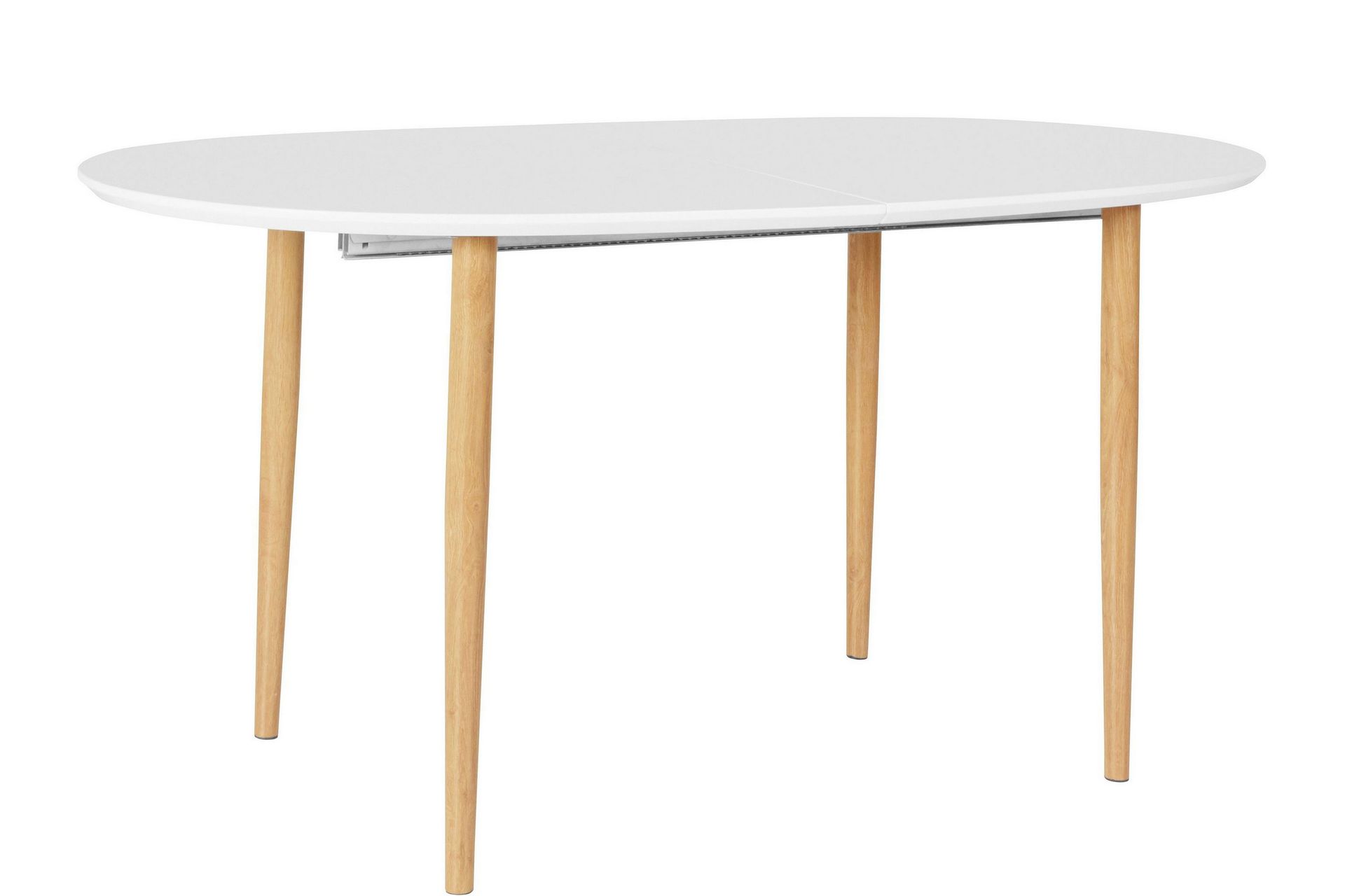 Gaeta Spisebord Ovalt 160 cm - Hvit/Natur - Møbler - Bord - Spisebord & kjøkkenbord