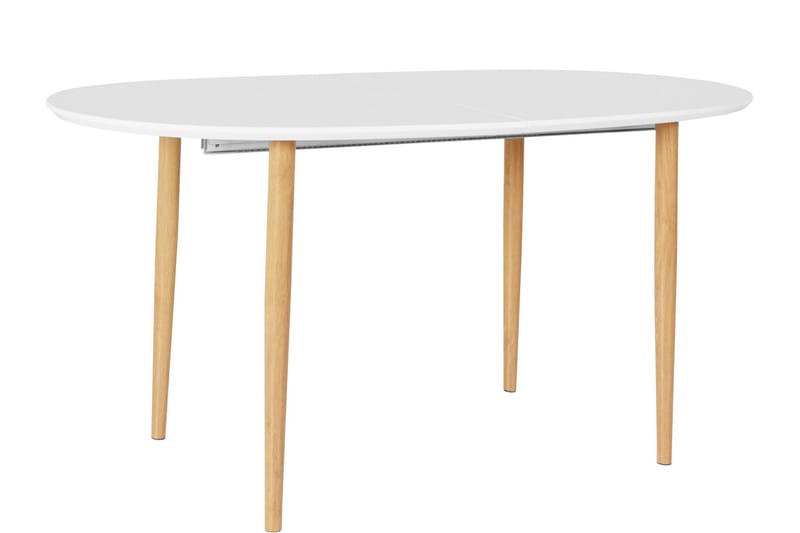 Gaeta Spisebord Ovalt 160 cm - Hvit/Natur - Møbler - Bord - Spisebord & kjøkkenbord