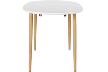 Gaeta Spisebord Ovalt 160 cm - Hvit/Natur - Møbler - Bord - Spisebord & kjøkkenbord
