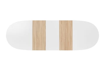 Gaeta Spisebord Ovalt 160 cm - Hvit/Natur - Møbler - Bord - Spisebord & kjøkkenbord