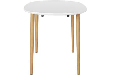 Gaeta Spisebord Ovalt 160 cm - Hvit/Natur - Møbler - Bord - Spisebord & kjøkkenbord