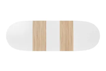 Gaeta Spisebord Ovalt 160 cm - Hvit/Natur - Møbler - Bord - Spisebord & kjøkkenbord