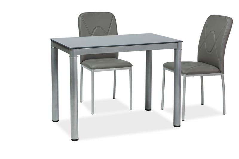 Galan Spisebord 100 cm - Glass/Grå - Spisebord & kjøkkenbord
