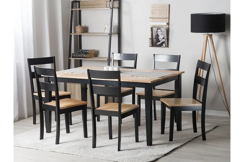 Georgia Spisebord 150 cm Rektangulært i Tre, Svart