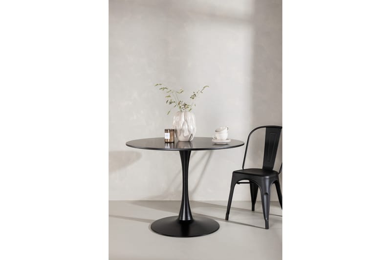 Glade Spisebord 100x74 cm Rundt - Sort - Møbler - Bord - Spisebord & kjøkkenbord