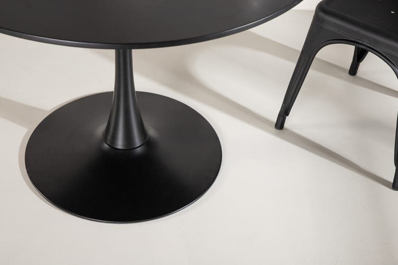 Glade Spisebord 100x74 cm Rundt - Sort - Møbler - Bord - Spisebord & kjøkkenbord
