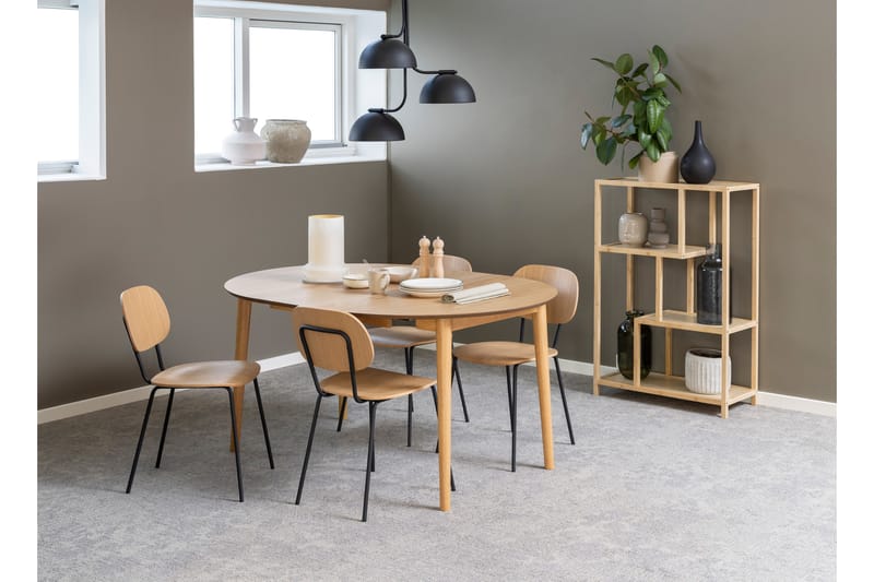 Grasonville Spisebord 115 cm Rund - Natur - Møbler - Bord - Spisebord & kjøkkenbord