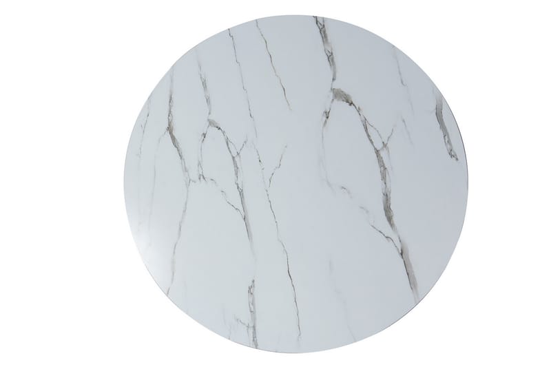 Guarani Spisebord 100 cm Rundt - Glass/Hvit/Svart - Møbler - Bord - Spisebord & kjøkkenbord
