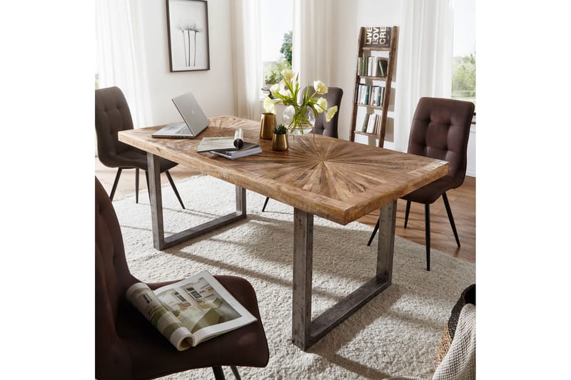 Gulshan Spisebord 200 cm - Brun/Sølv - Spisebord & kjøkkenbord