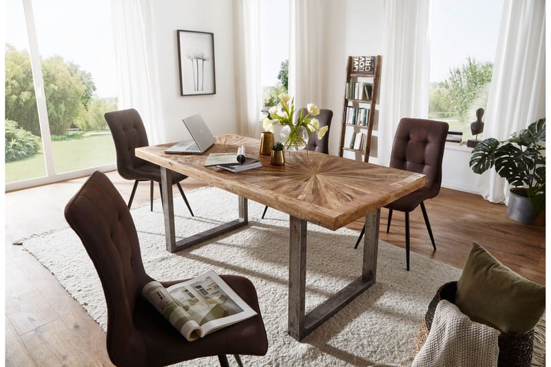 Gulshan Spisebord 200 cm - Brun/Sølv - Møbler - Bord - Spisebord & kjøkkenbord