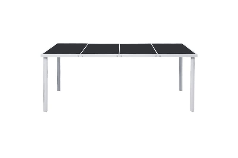 Hagebord 190x90x74 cm svart stål - Glass/Svart/Stål - Møbler - Bord - Spisebord & kjøkkenbord
