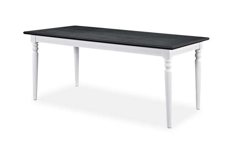Hampton Spisebord 190 cm Mahognifiner - Hvit/Svart - Spisebord & kjøkkenbord