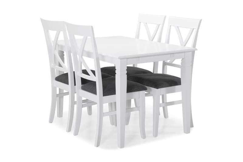 Hartford Forlengningsbart Spisebord 120 cm - Hvit - Spisebord & kjøkkenbord
