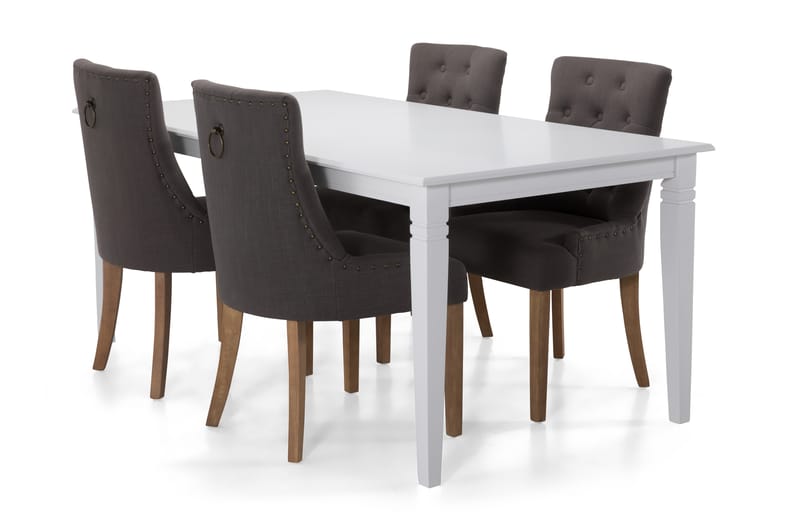 Hartford Spisebord 180 cm - Hvit/Beige/Svart/Grå - Spisebord & kjøkkenbord