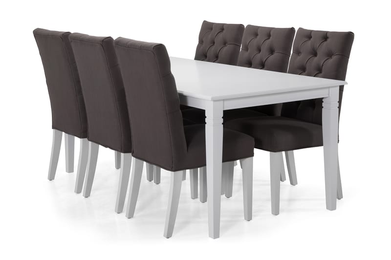 Hartford Spisebord 180 cm - Hvit/Grå - Spisebord & kjøkkenbord
