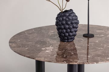 Havsten Rundt Spisebord 106 cm i Glass med Marmorutseende - Svart - Møbler - Bord - Spisebord & kjøkkenbord