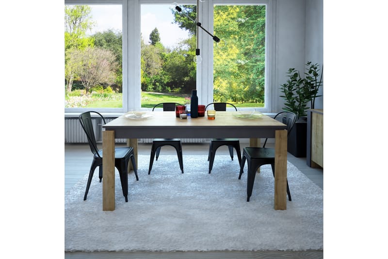 Hejde Spisebord 160 cm - Brun/Grå - Spisebord & kjøkkenbord
