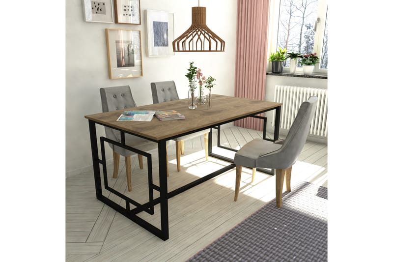 Hejde Spisebord 160 cm - Brun/Svart - Spisebord & kjøkkenbord