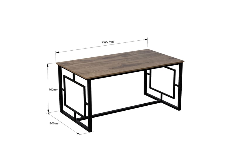 Hejde Spisebord 160 cm - Brun/Svart - Møbler - Bord - Spisebord & kjøkkenbord
