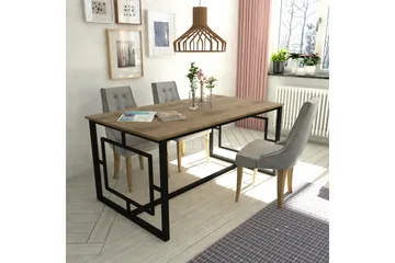 Hejde Spisebord 160 cm - Brun/Svart - Møbler - Bord - Spisebord & kjøkkenbord