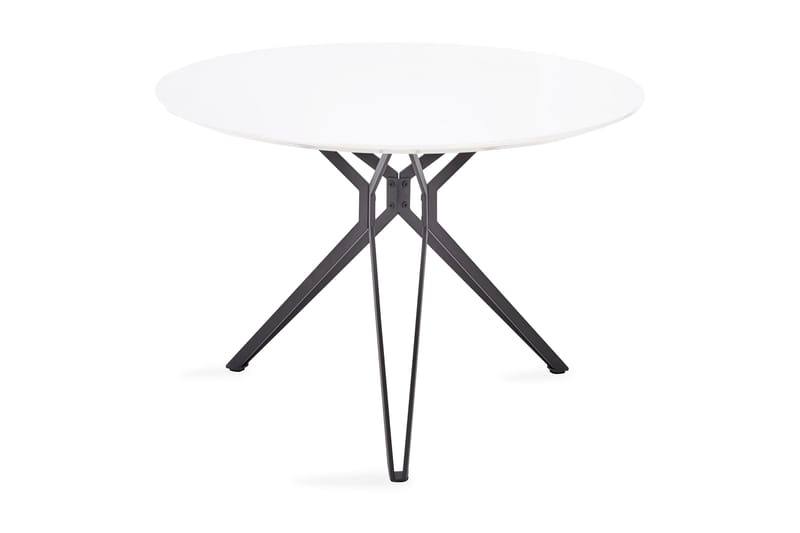 Hermelinda Spisebord 120 cm - Hvit/Svart - Spisebord & kjøkkenbord