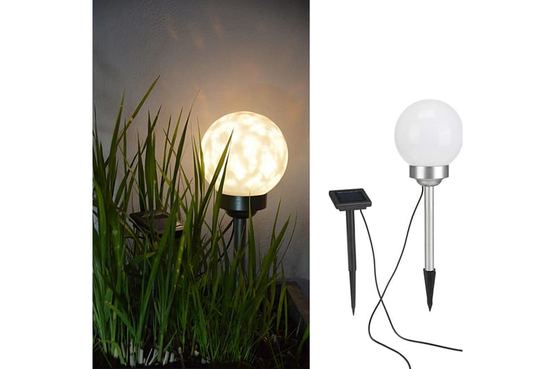 HI Soldrevet LED-lyskule for hage roterende 15 cm - Spisebord & kjøkkenbord