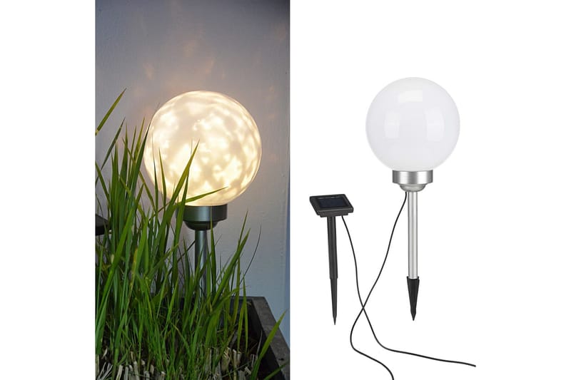HI Soldrevet LED-lyskule for hage roterende 20 cm - Spisebord & kjøkkenbord