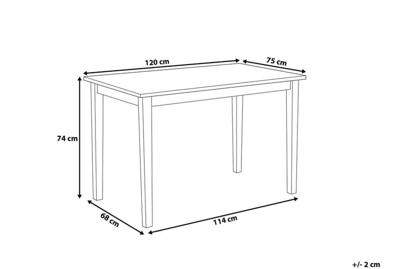 Houston Spisebord 120 cm - Hvit - Spisebord & kjøkkenbord