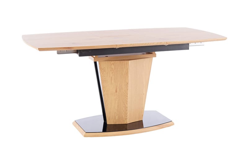 Huston Forlengningsbart Spisebord 120 cm - Glass/Eik/Svart - Spisebord & kjøkkenbord