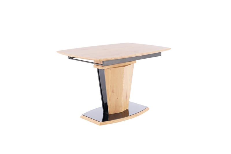 Huston Forlengningsbart Spisebord 120 cm - Glass/Eik/Svart - Møbler - Bord - Spisebord & kjøkkenbord