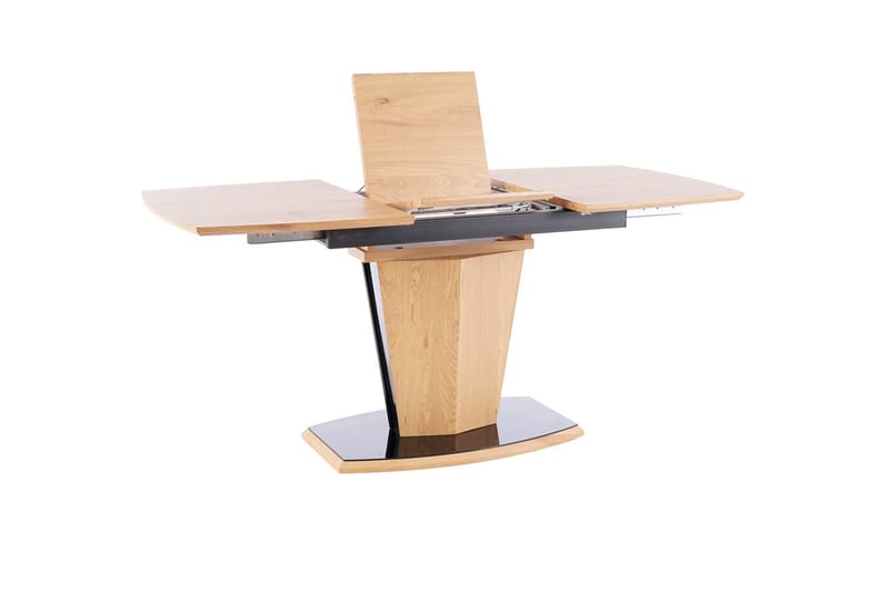 Huston Forlengningsbart Spisebord 120 cm - Glass/Eik/Svart - Møbler - Bord - Spisebord & kjøkkenbord