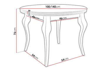 Hvit Utvidbart Oval Spisebord 100 cm i Malt Tre - Hvit - Møbler - Bord - Spisebord & kjøkkenbord