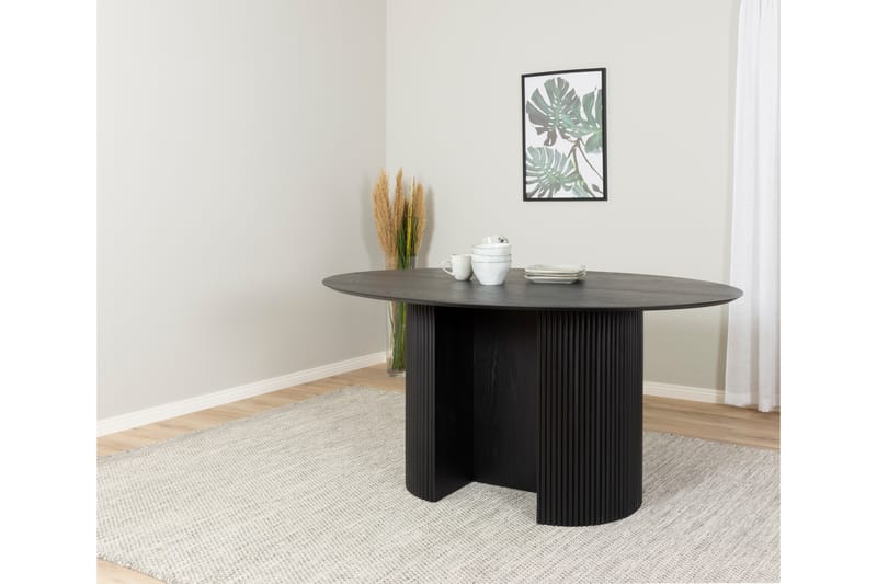 Ibuki Ovalt Spisebord 160 cm - Svart - Spisebord & kjøkkenbord