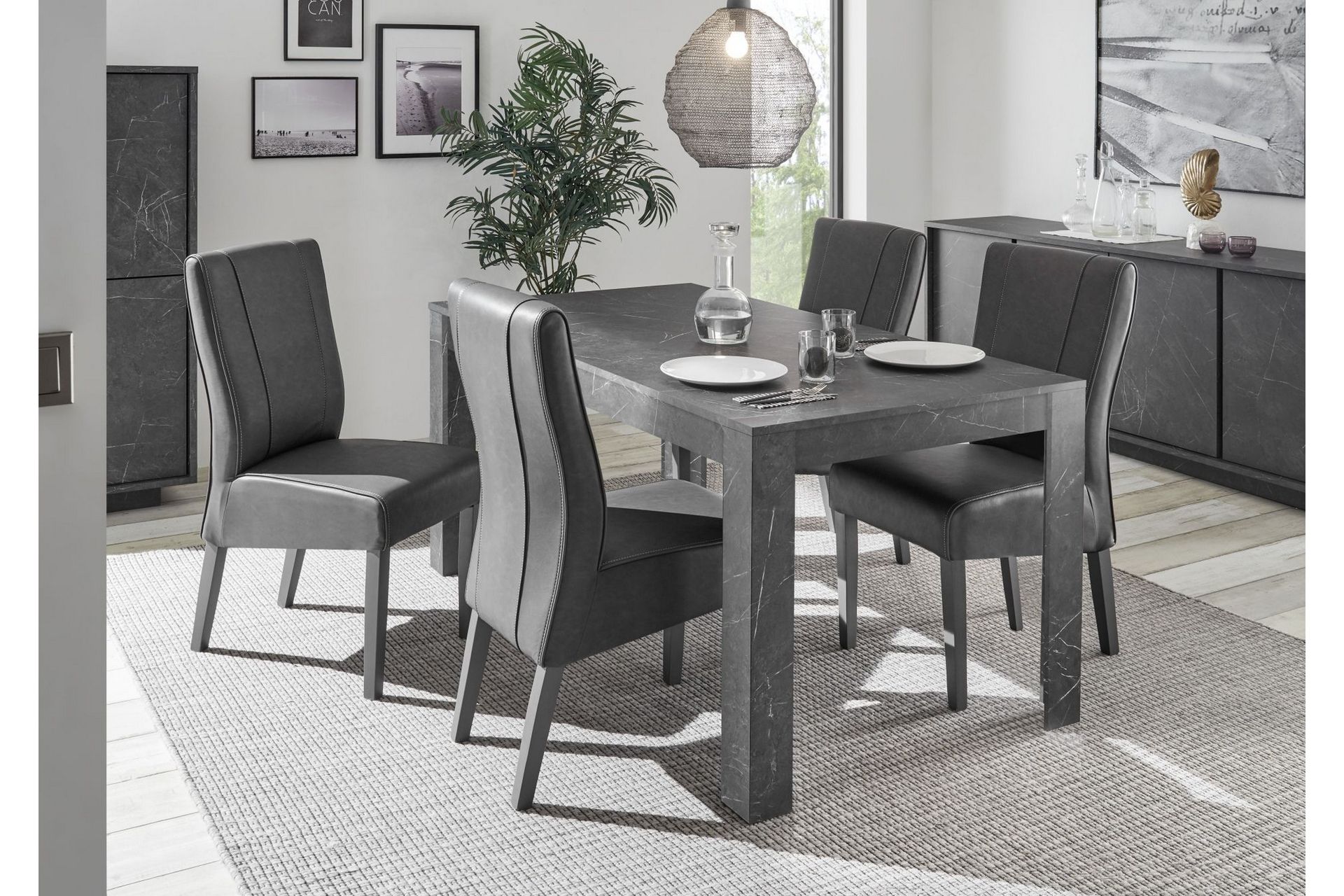 Ice Spisebord 180 cm - Svart - Møbler - Bord - Spisebord & kjøkkenbord