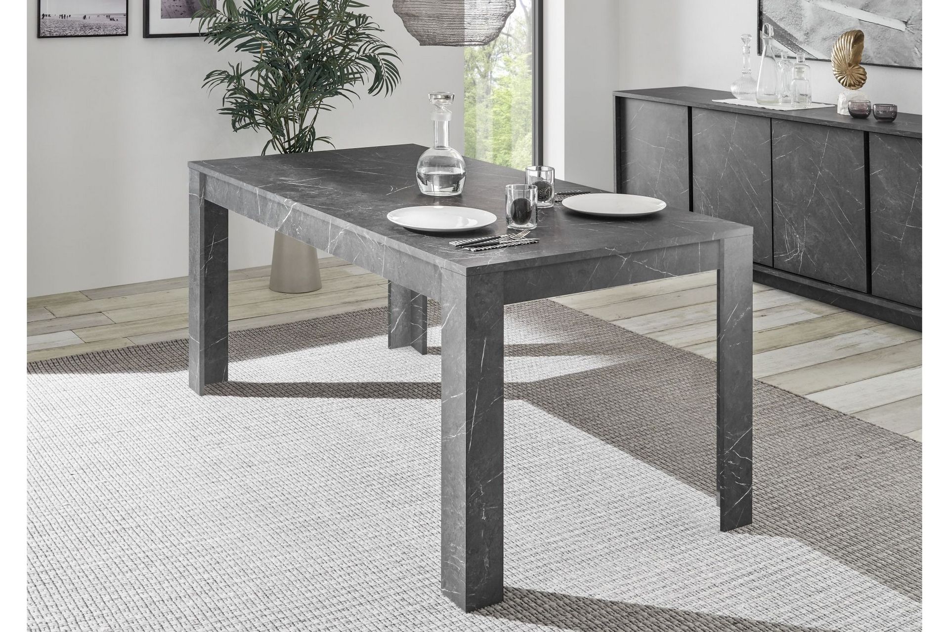 Ice Spisebord 180 cm - Svart - Møbler - Bord - Spisebord & kjøkkenbord