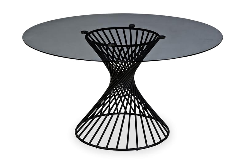 Iggy Spisebord 140 cm Rund Glass - Grå - Møbler - Bord - Spisebord & kjøkkenbord