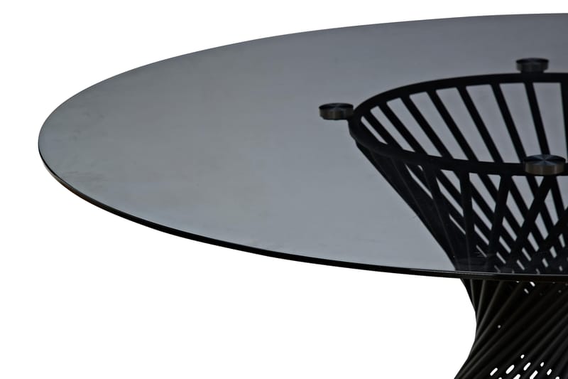 Iggy Spisebord 140 cm Rund Glass - Grå - Spisebord & kjøkkenbord