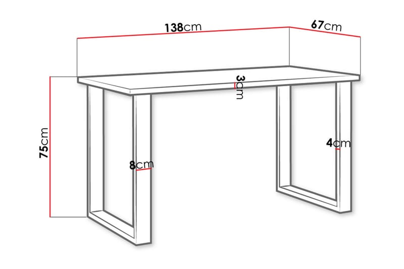 Imper Spisebord 138 cm - Eik - Spisebord & kjøkkenbord
