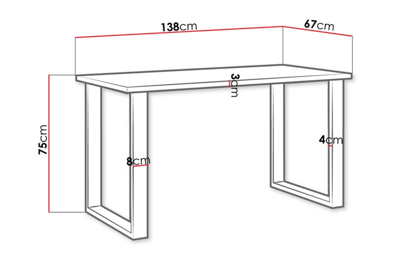 Imper Spisebord 138 cm - Møbler - Bord - Spisebord & kjøkkenbord