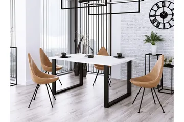 Imper Spisebord 185 cm - Hvit/Svart - Møbler - Bord - Spisebord & kjøkkenbord