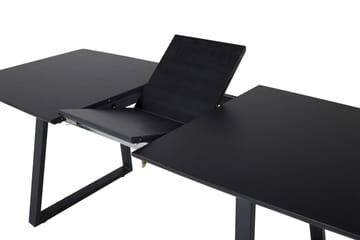 Inca Spisebord 160 cm Forlengningsbart - Sort - Møbler - Bord - Spisebord & kjøkkenbord