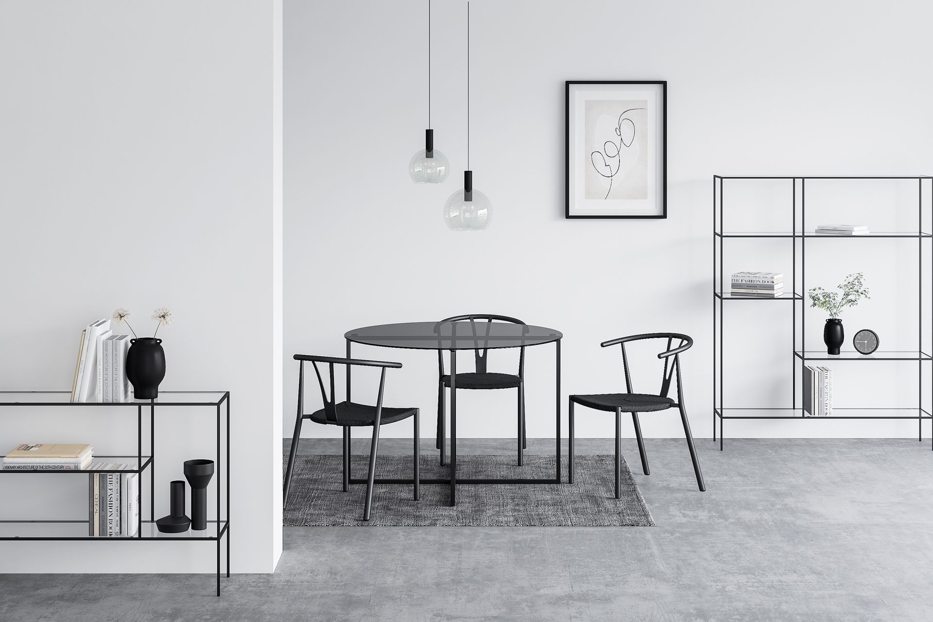 Indy Spisebord 110 cm - Glass/Metall - Møbler - Bord - Spisebord & kjøkkenbord