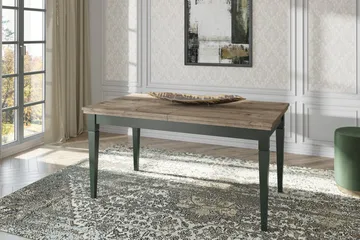 Ivreri Forlengningsbart Spisebord 160 cm - Khaki/Natur - Møbler - Bord - Spisebord & kjøkkenbord