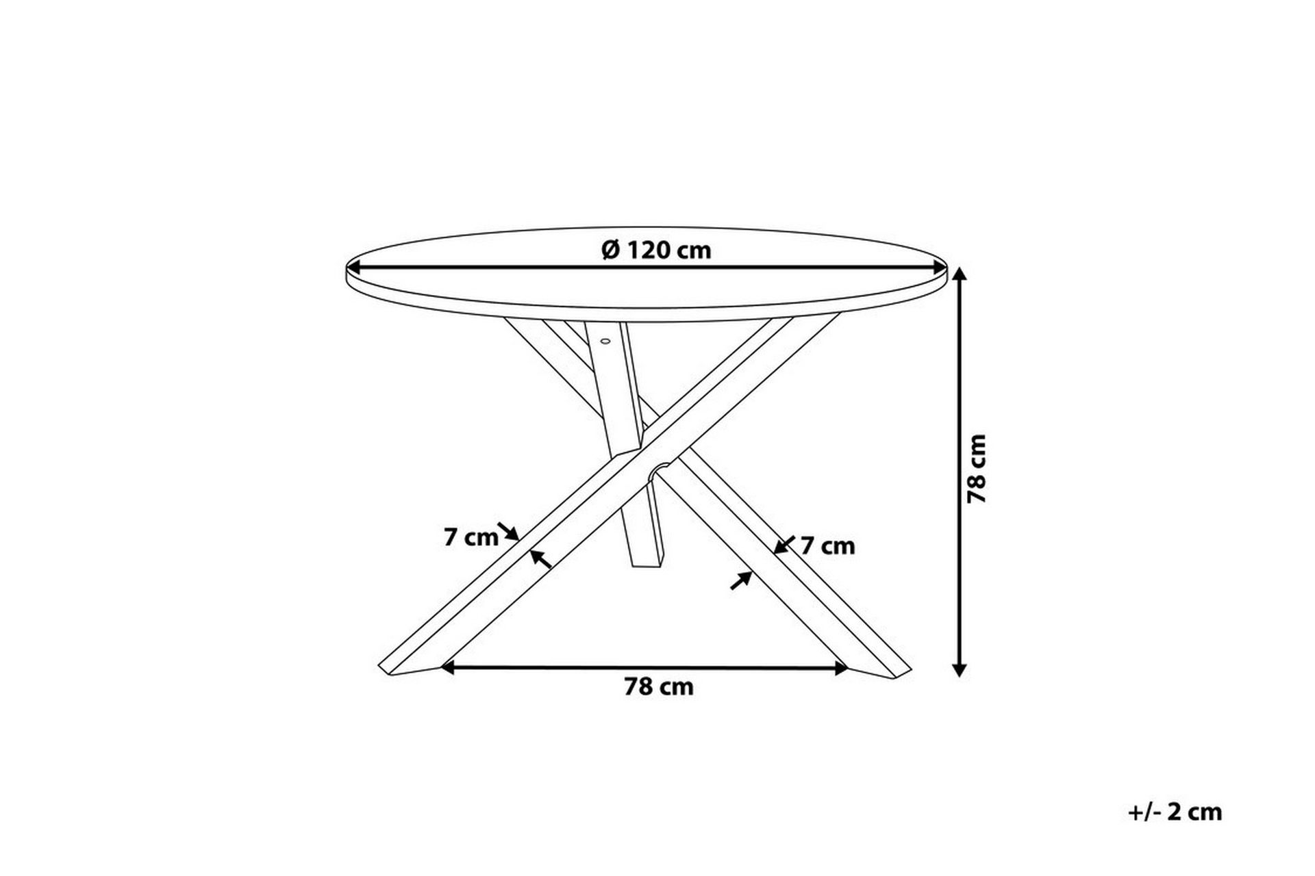 Jacksonville Spisebord 120 cm - Tre / Natur - Møbler - Bord - Spisebord & kjøkkenbord